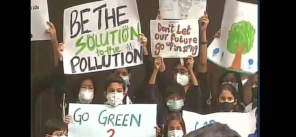 protest od delhi people at jantar mantar against smog in delhi 