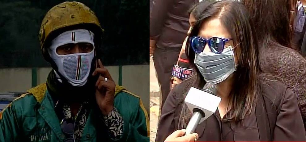 protest od delhi people at jantar mantar against smog in delhi 