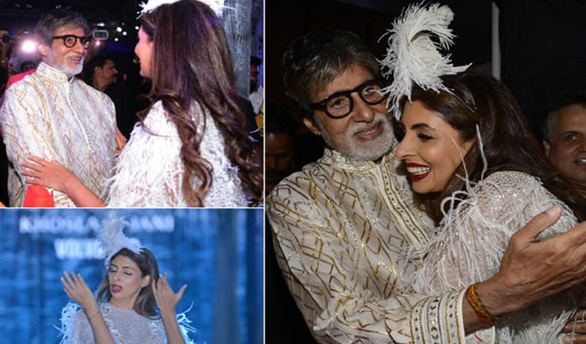 big b daughter shweta doing ramp walk