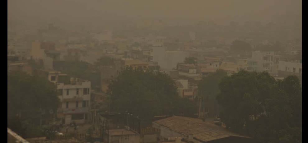 smog in cyber city gurugram gurgaon