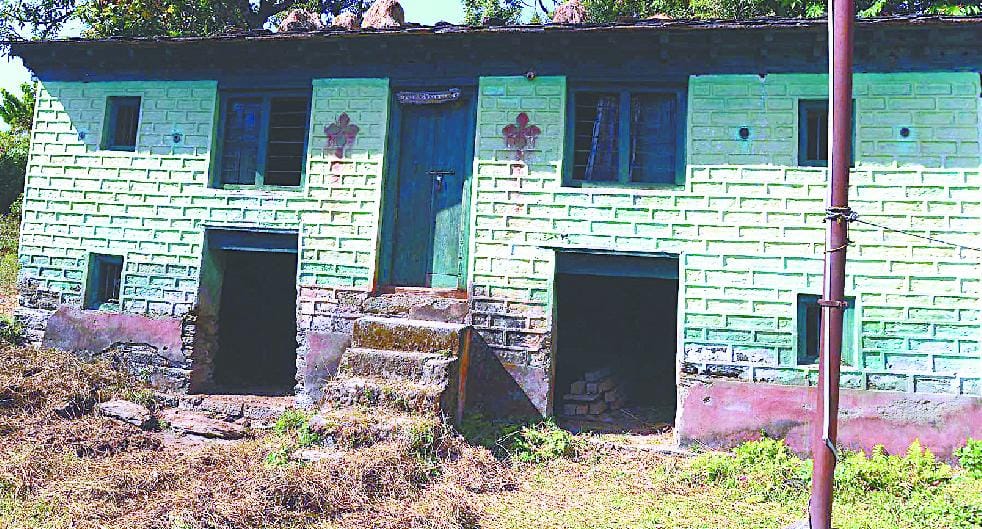 After reaching the village road is empty