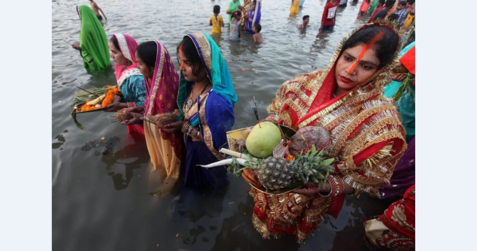 Chath pooja in chandigarh at sector 42 new lake