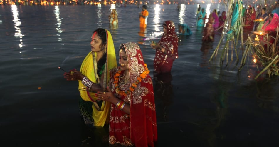 Chath pooja in chandigarh at sector 42 new lake