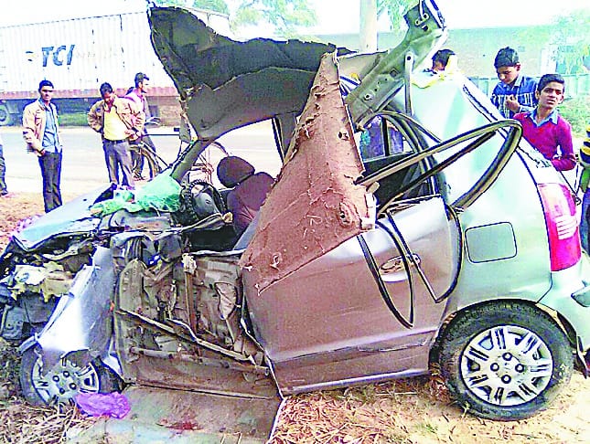 The young man died in the accident in bijnor