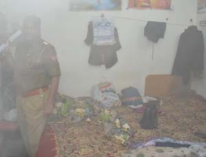 Fire caused by female police officers