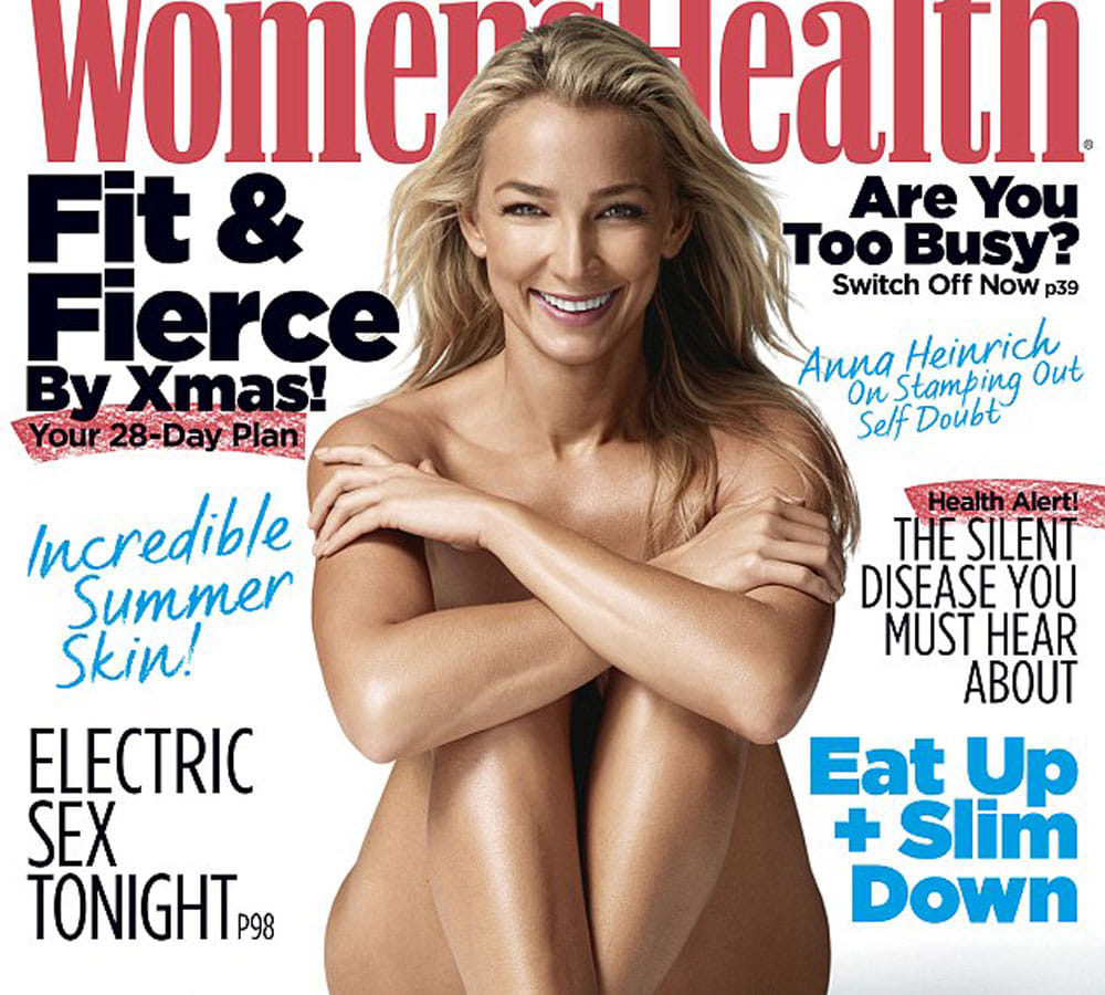 Anna Heinrich poses NAKED for women health magazine