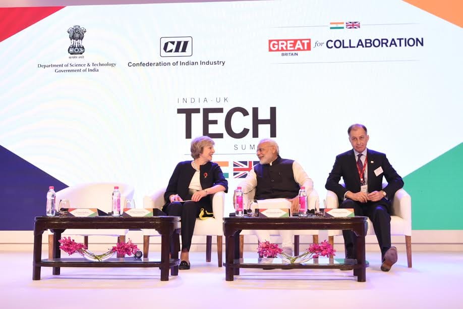UK PM Theresa May & PM Narendra Modi at India UK TECH Summit
