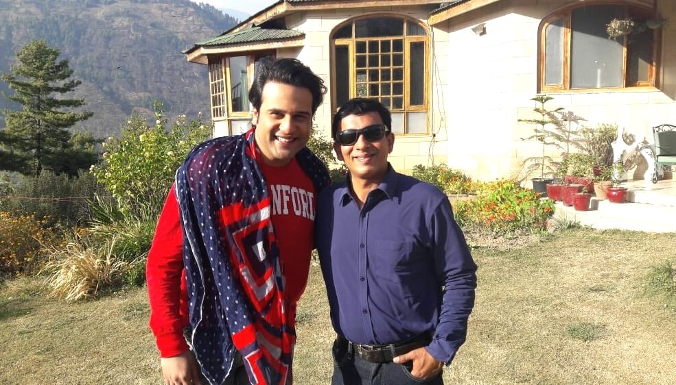 Comedian Krishna at Manali for film Shooting.