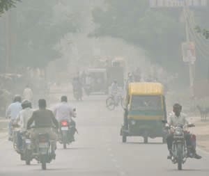 air pollution in city