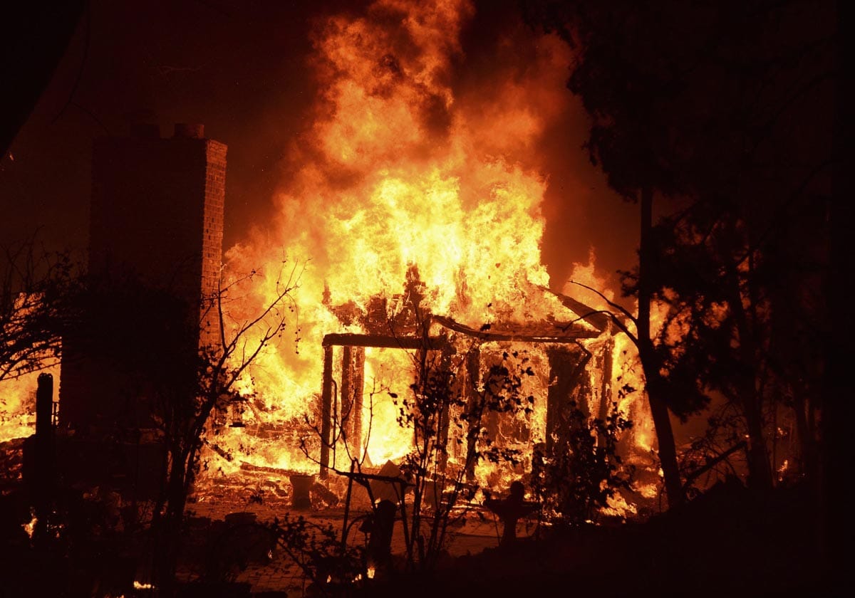 household ashes due to house fire 