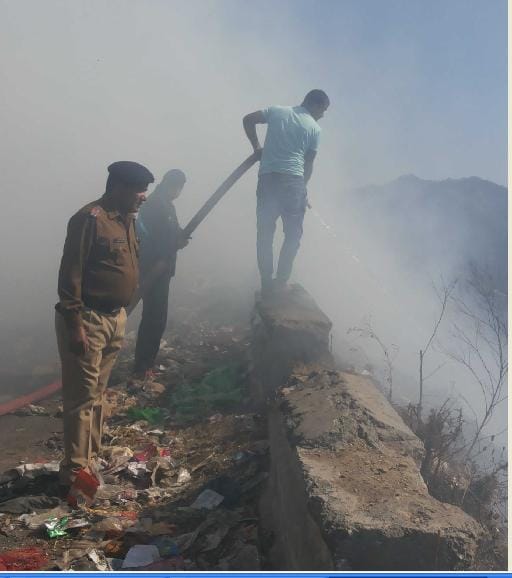 Then the flames burn garbage in Almora
