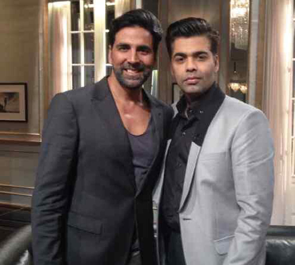 twinkle khanna and akshay kumar at koffee with karan show