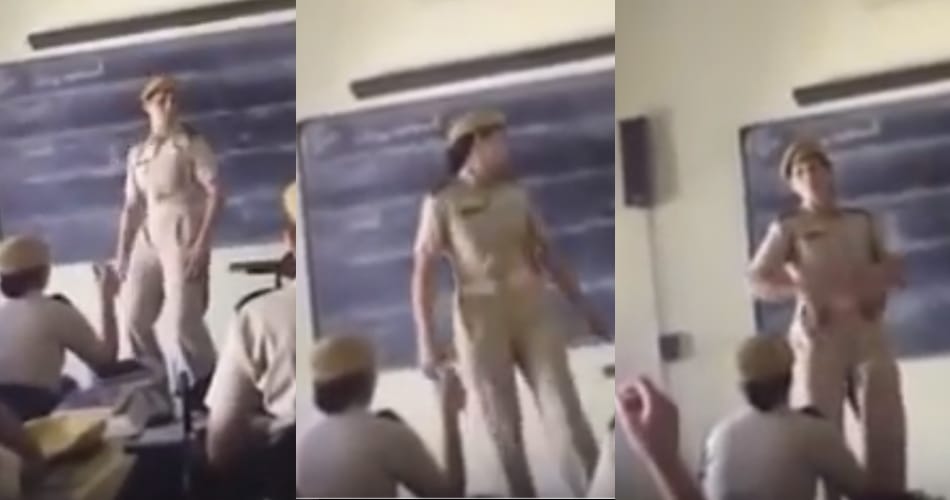 lady police officer dance on haryanvi song, video viral on social media