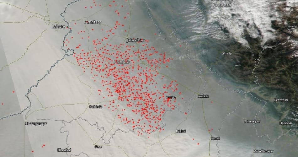 pakistan is the reason for smog in north india, nasa released satellite image for explanation