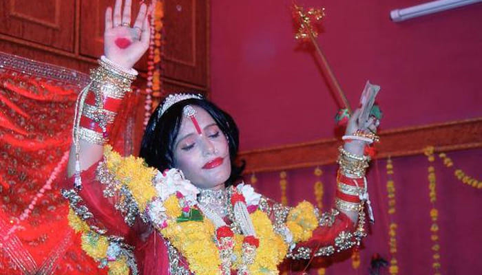 radhe maa in the headlines due to dance in kalki mahotsav, profile and family background