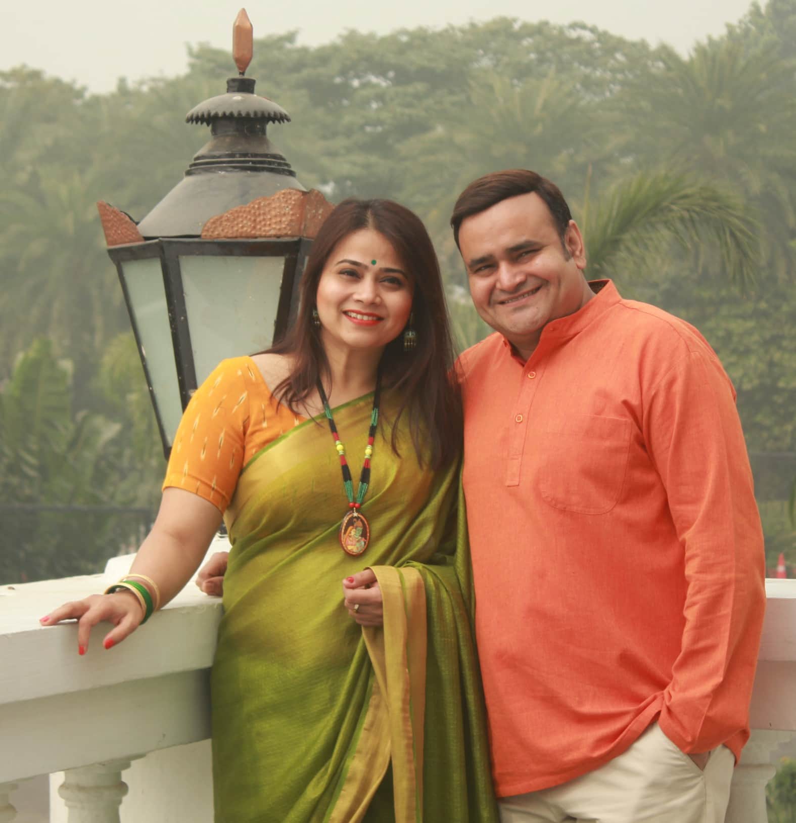 tv artist satish sharma and pranoti in lucknow