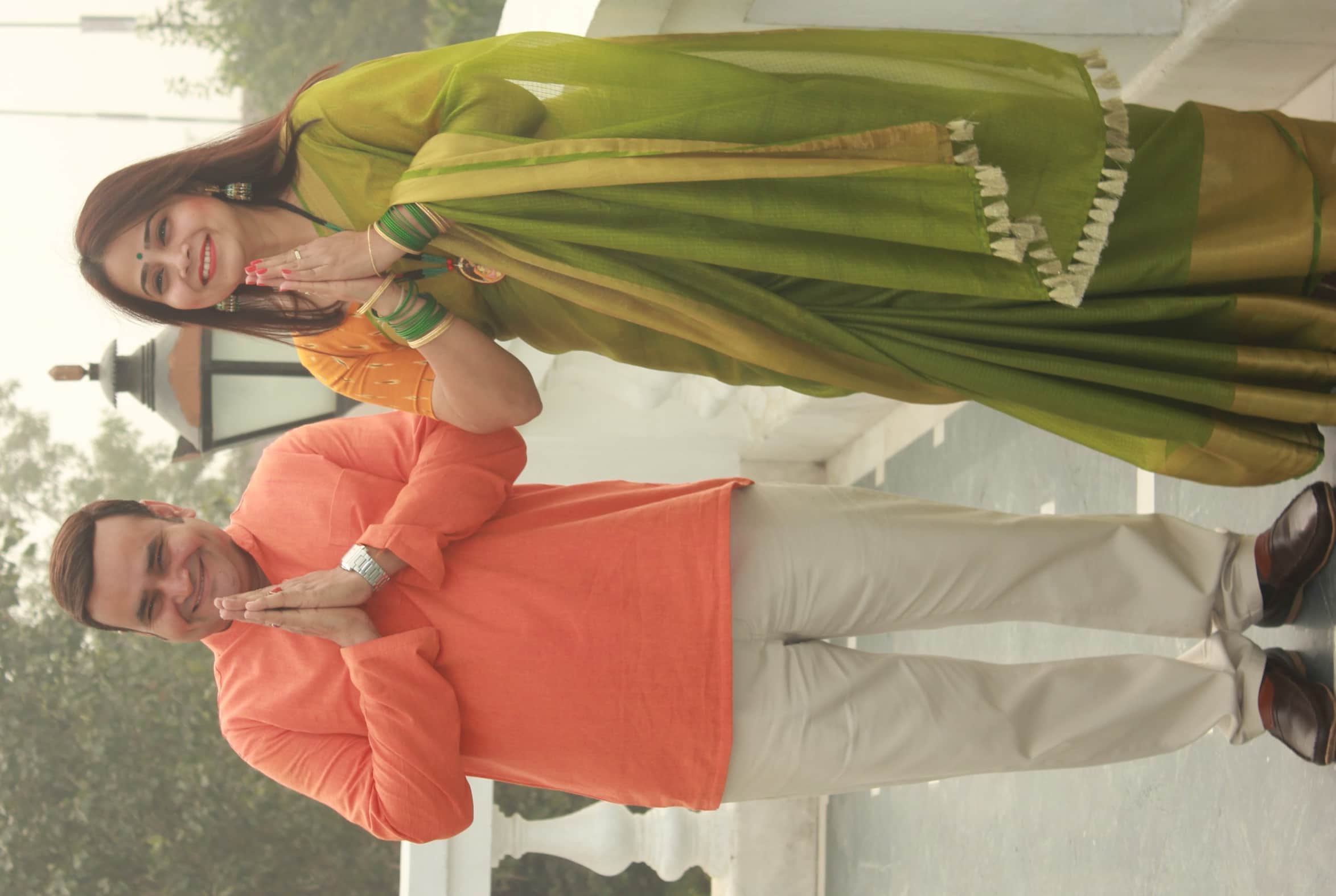 tv artist satish sharma and pranoti in lucknow
