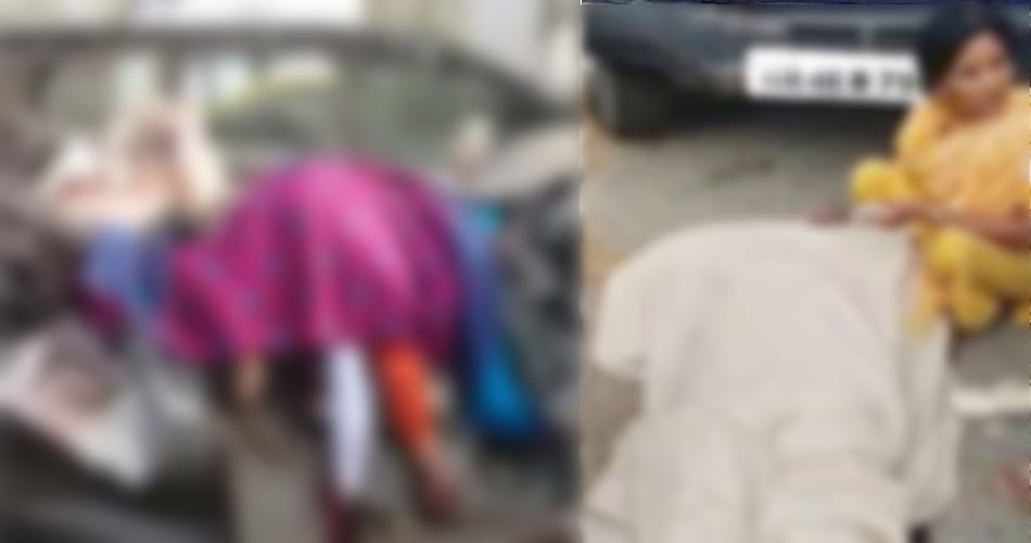 three people killed in rohtak accident, from wrong side coming truck hit innova car badly 