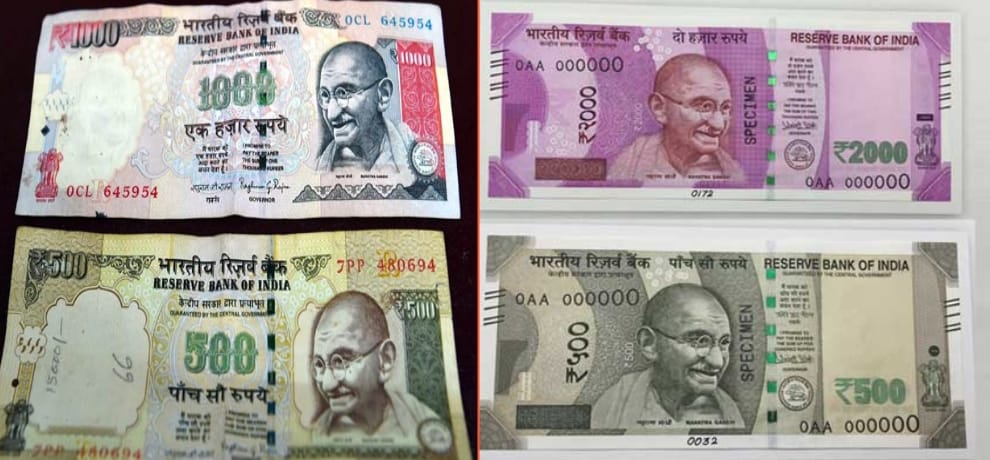 The student debated over 500 and 1000 note change