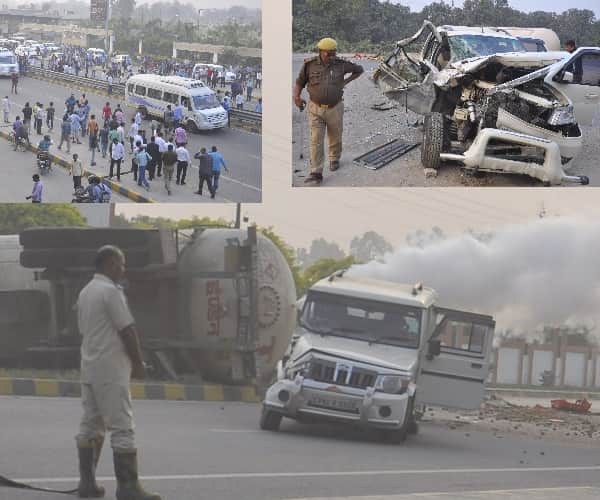  gas tanker accident in barabanki.