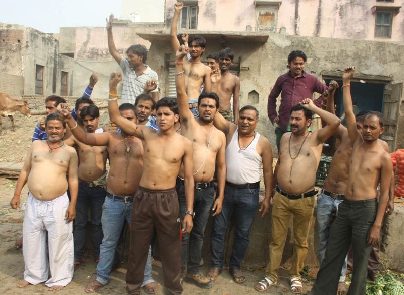 agitation against to change vegetable market place