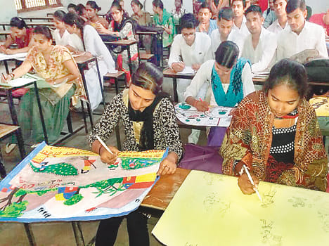 Gandhi was in college poster contest