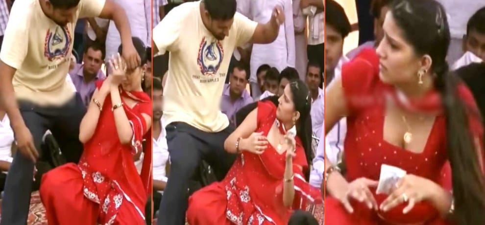 Molestation with singer and dancer Sapna on stage, vedio viral on you tube.