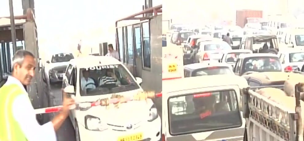 farmers are angry and avoid to give toll tax