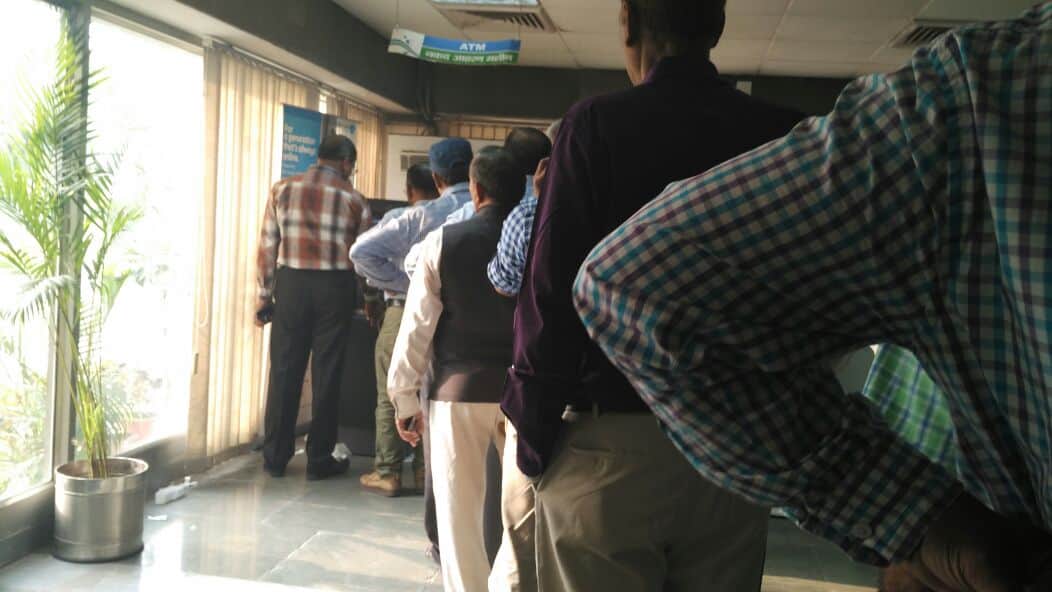 lucknow sbi hazartganj branch started atm