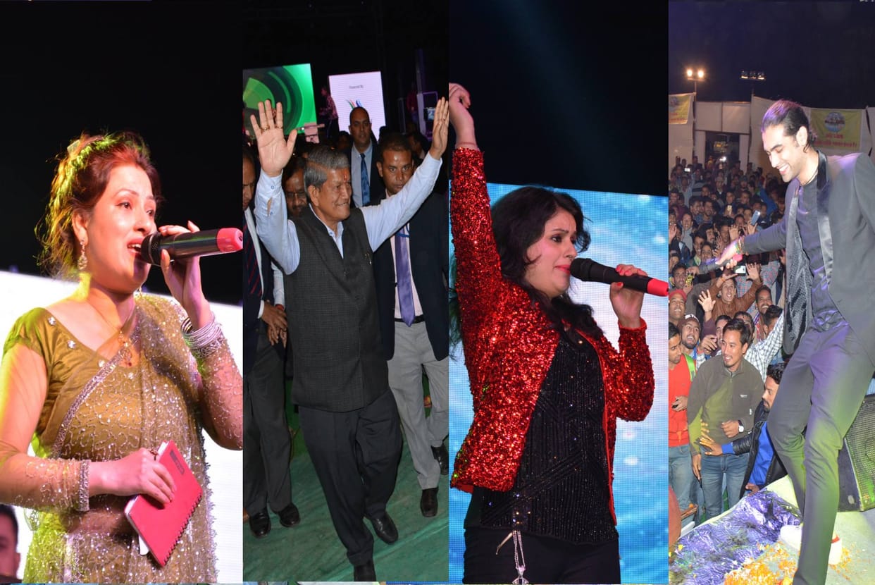 bollywood star perform in musical night on uttarakhand foundation day.