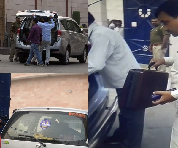 BSP leaders reach office with bags and briefcase.