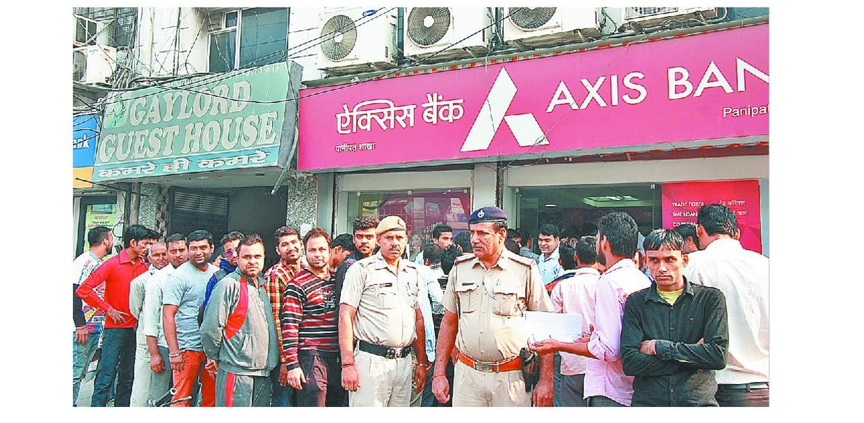 bank, note, rupee, panipat, haryana