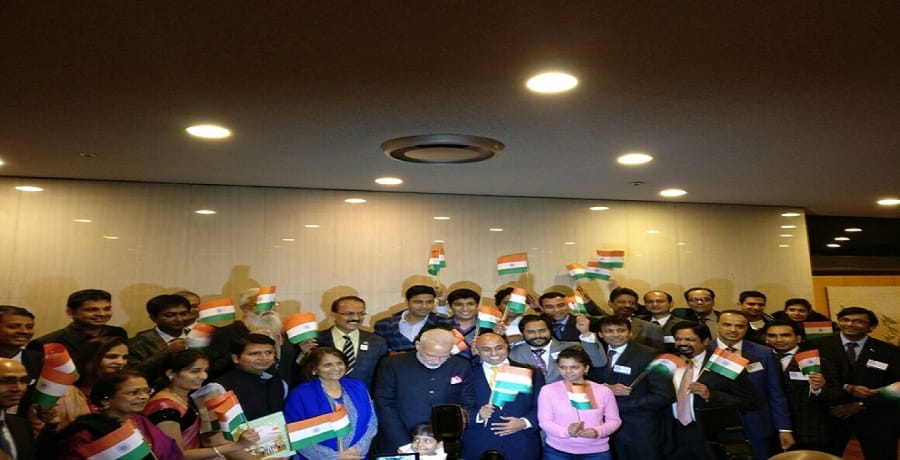 PM Modi Welcomed By Indian Community In Japan