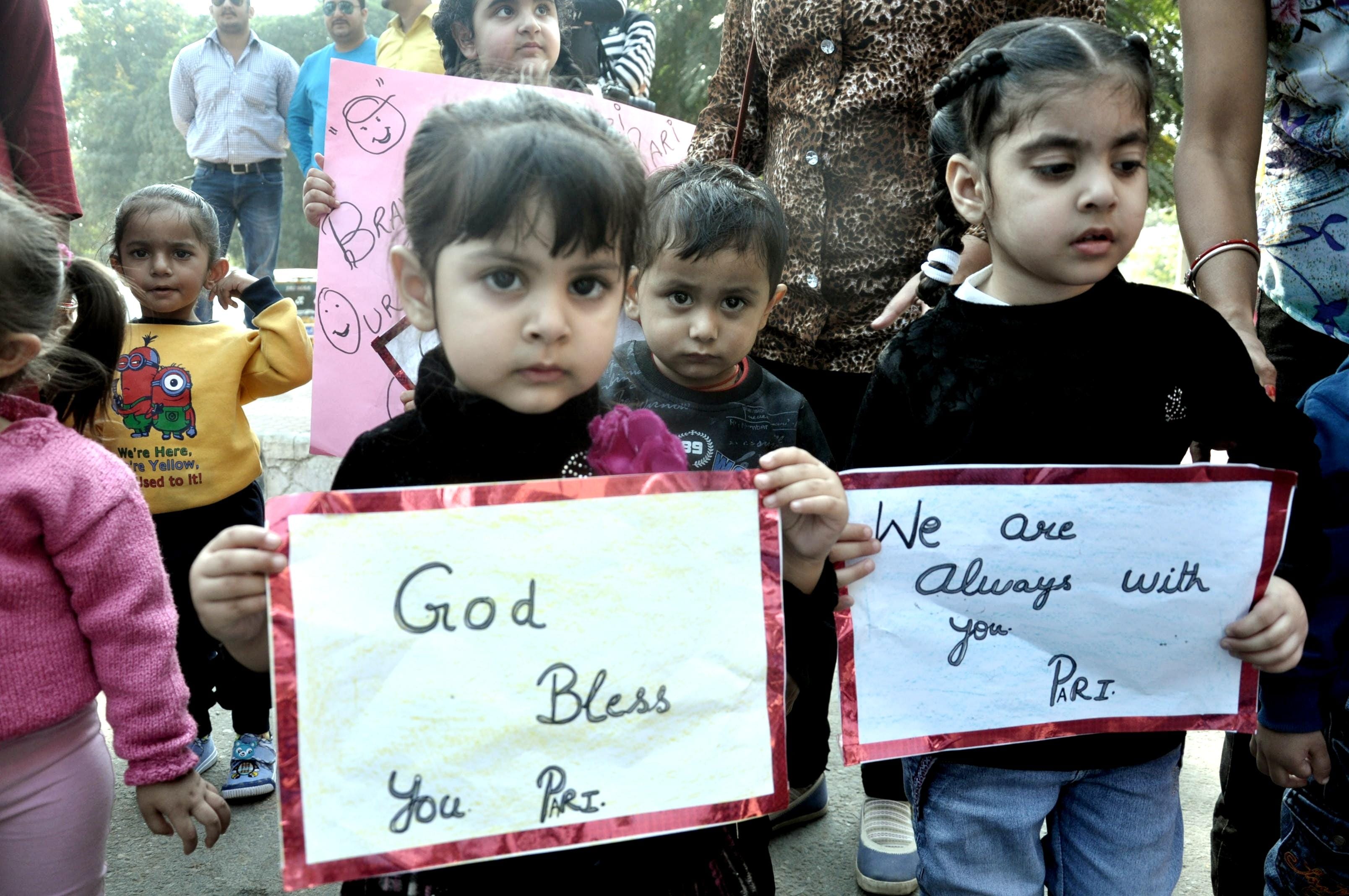 KIDS IN JAMMU AND KASHMIR PRAYED FOR VICTIM OF PAK FIRING