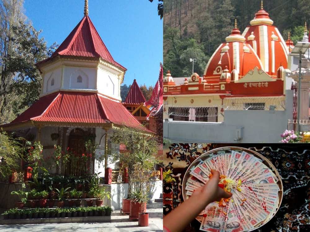 500 and 1000 rupee note charawa in temple