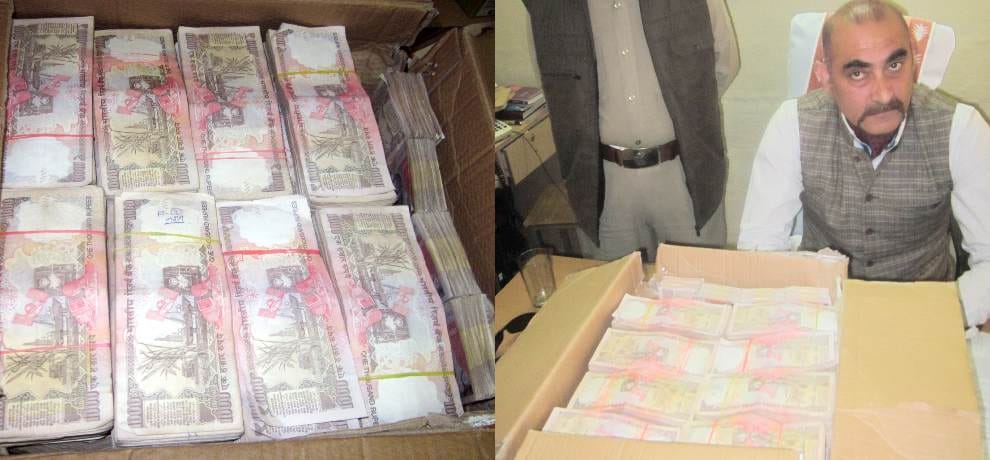 bank customer are holding cash 