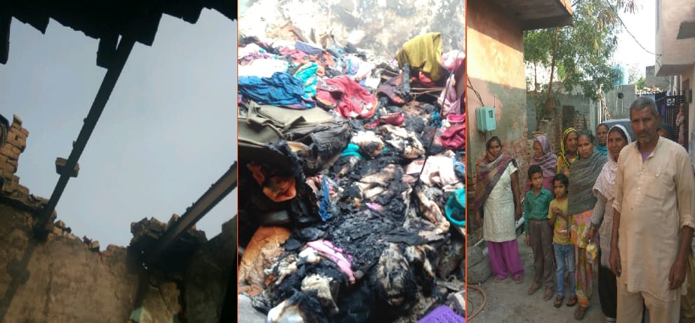 Roof and wall badly damage in fire, poors are in trouble