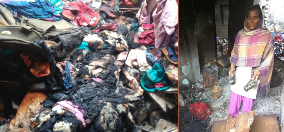 Roof and wall badly damage in fire, poors are in trouble