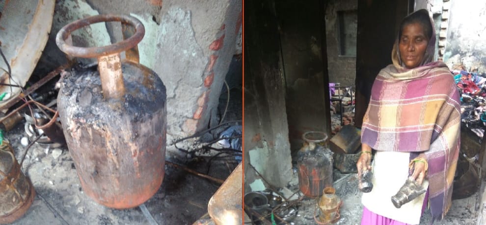 Roof and wall badly damage in fire, poors are in trouble