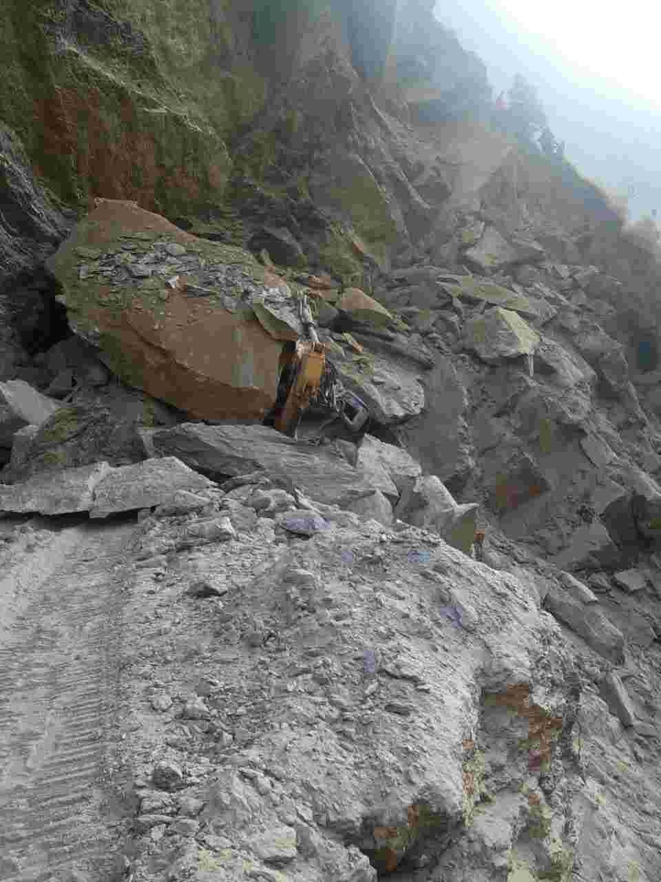 Two killed by falling debris