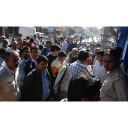rewari news, bank open, rupees, customer, crowd