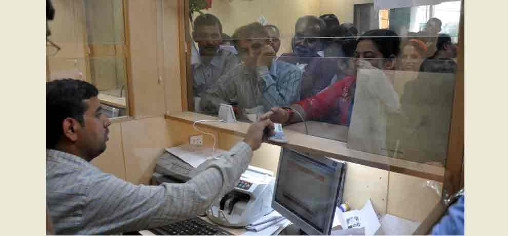 bank employees doing work instead of ill health