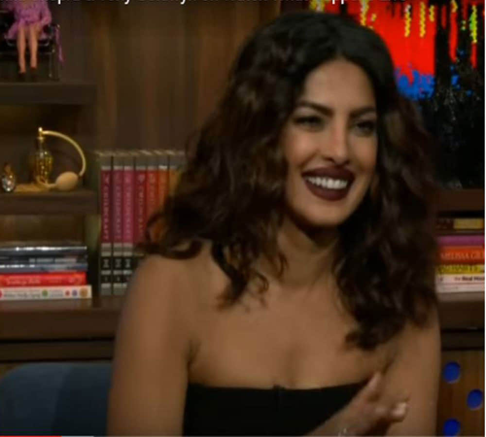 priyanka chopra blushes at her old video on this chat show!