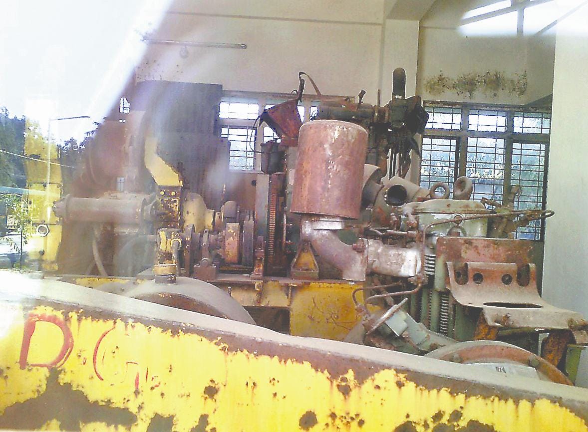 drill machine in jungle.