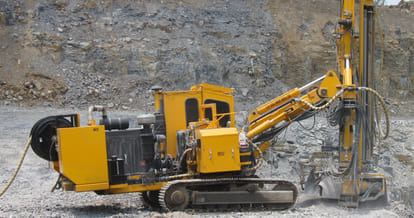 drill machine in jungle.