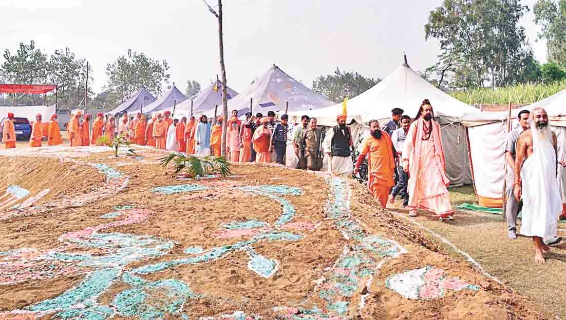 mandir nirman k liya sankalp