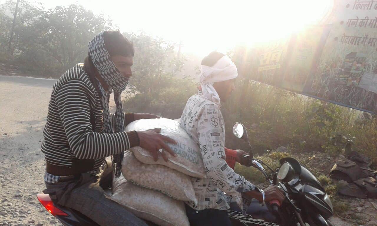 political leaders distributing salt after rumour