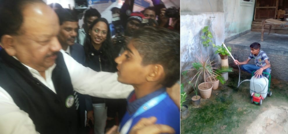 After seeing father's pain, son create big invention.