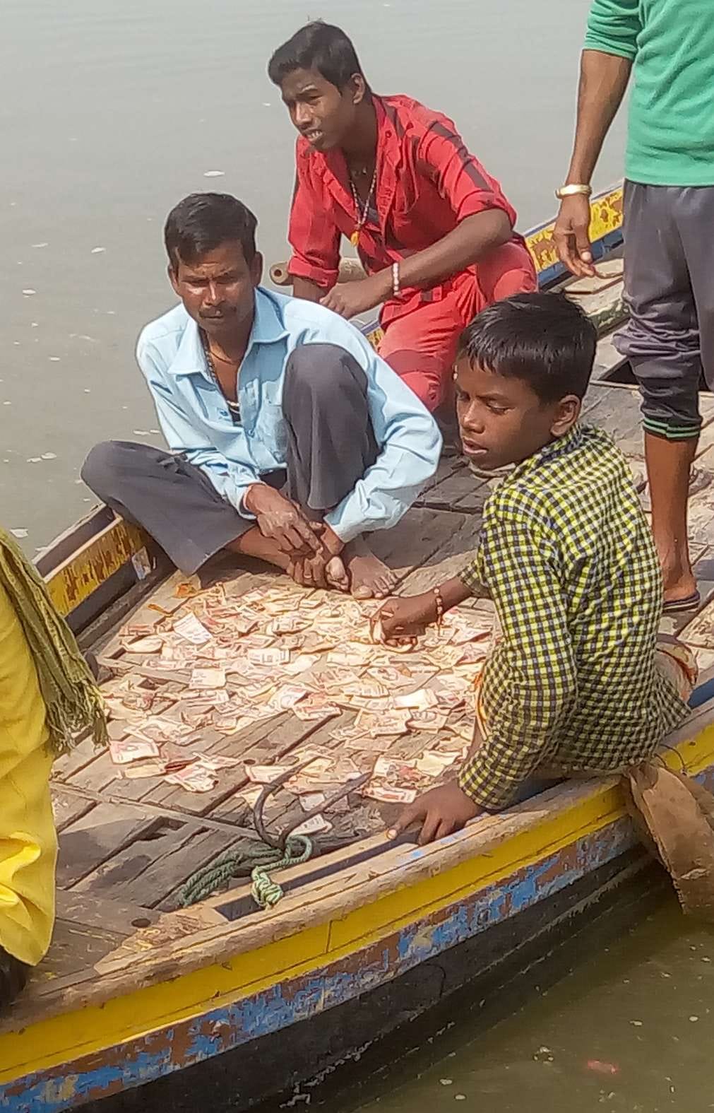 split currencies have been found in ganga