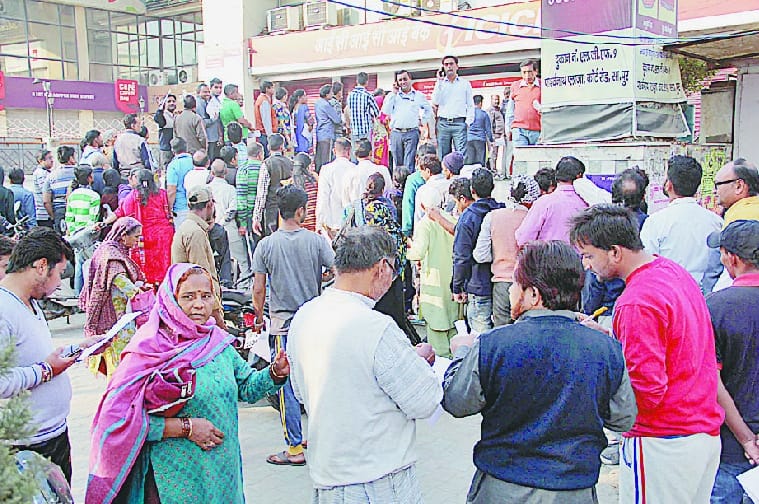 Banks were in chaos, two women injured